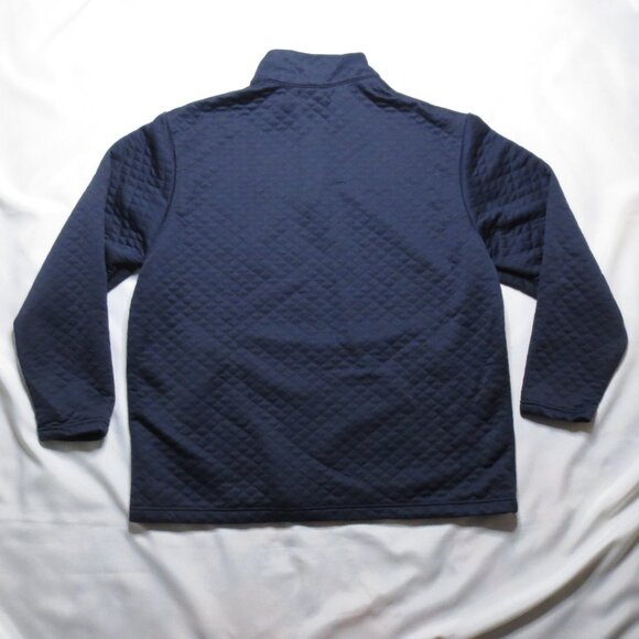 NWT CREMIEUX mens SWEATSHIRT quilted NAVY tan SWEATER blue CLASSIC SIZE XXL - Picture 10 of 10